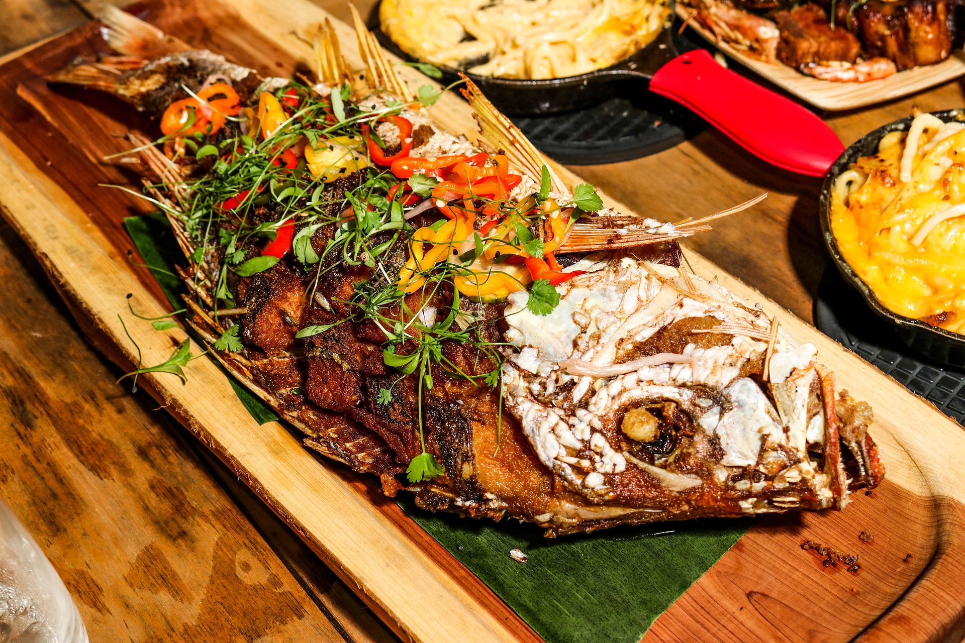 Thai grill fish paired with sauvignon blanc